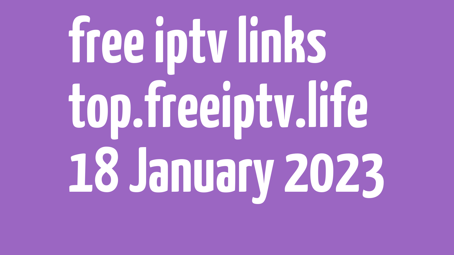 free iptv links 170123